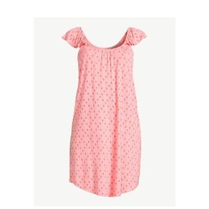 Joyspun Women's Ruffled Knit Sleep Chemise.